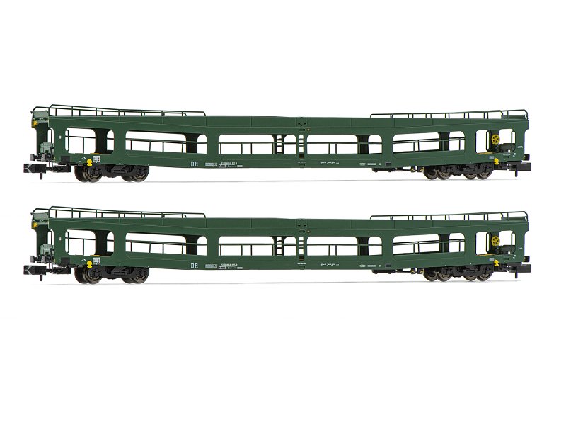 Arnold Güterwagen Autotransportwagen DR grün 2-teilig HN4353
