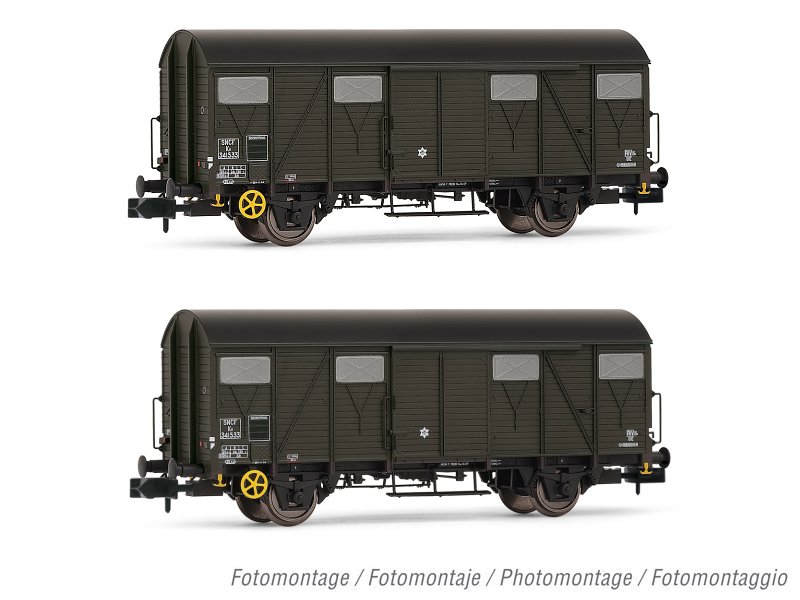Arnold gedeckte Güterwagen SNCF K 2-teilig Ep.: III HN6514