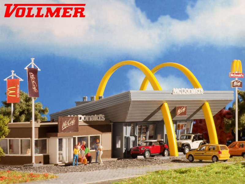 Vollmer Bausatz McDonalds mit McCafe Spur N 7766