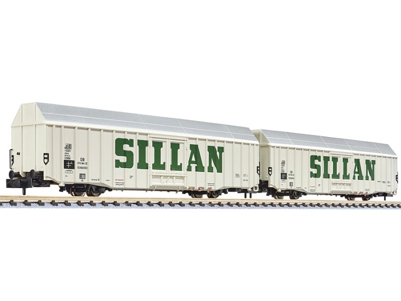 Liliput N Set großräumige Güterwagen DB "Sillan" Bauart Hbbks Ep.: III L260158