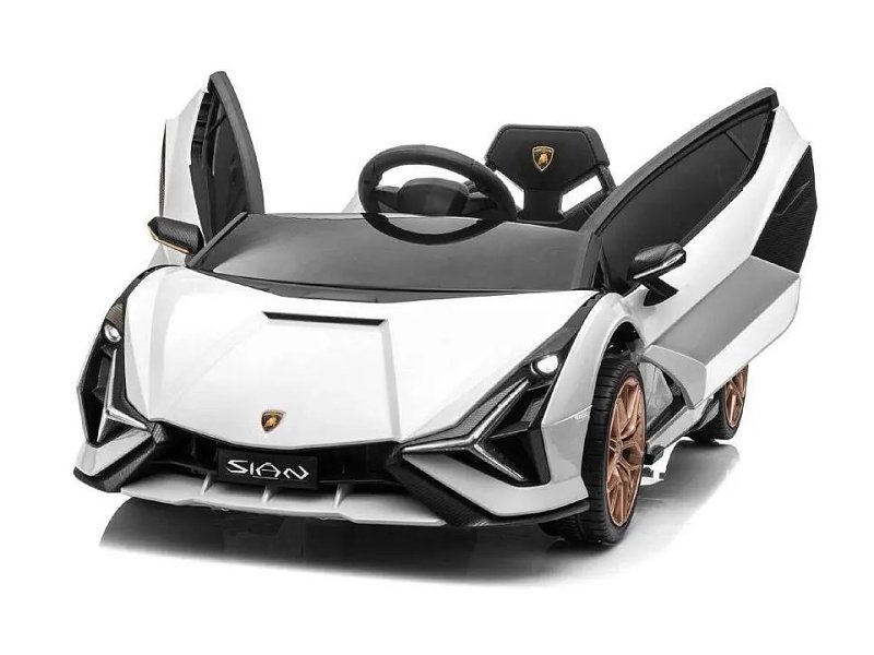 es-toys Kinder-Elektroauto Lamborghini Sian weiß