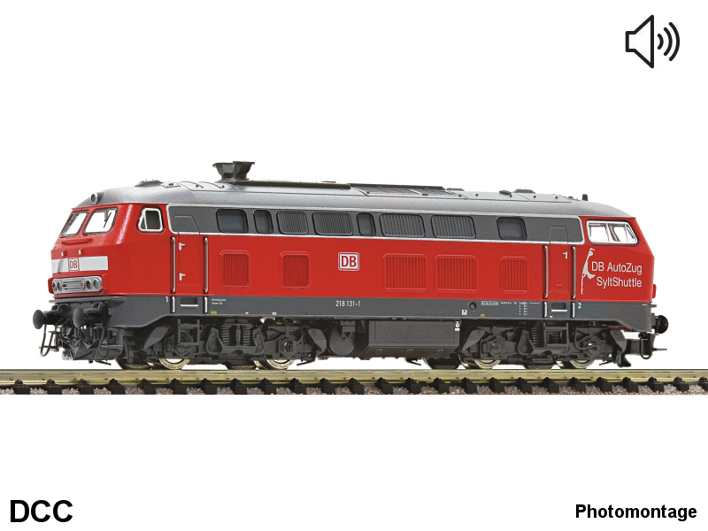 Fleischmann N Diesellokomotive BR 218, DB AG Sylt Shuttle Epoche VI, DCC digital + Sound 724302