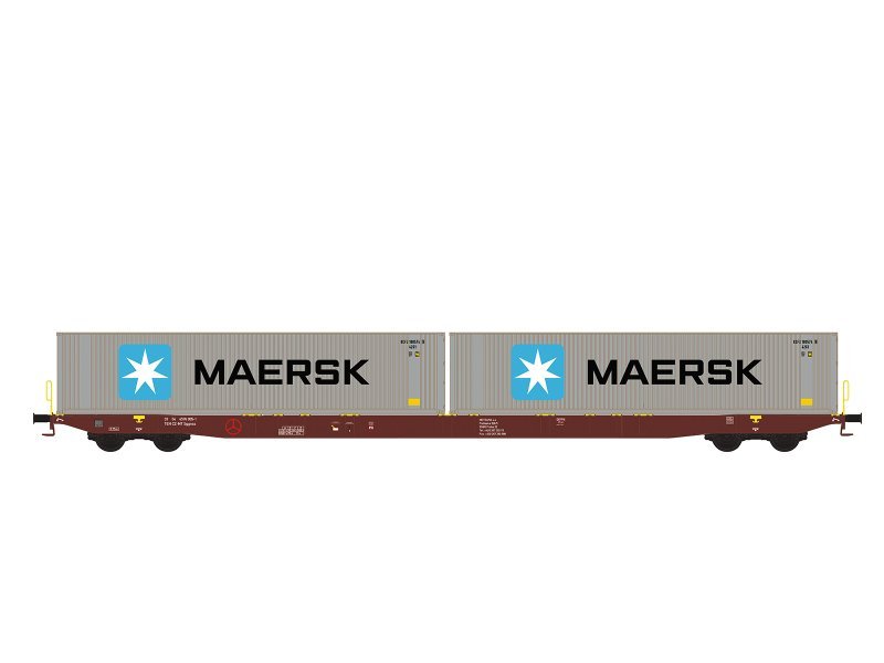 Hobbytrain Güterwagen Container Tragwagen Metrans MAERSK Epoche VI H23101