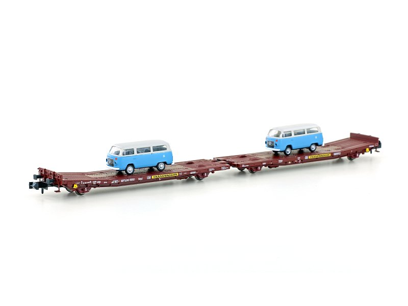 Hobbytrain Güterwagen - Set Flachwagen TWA800A Epoche VI 2-teilig H23782