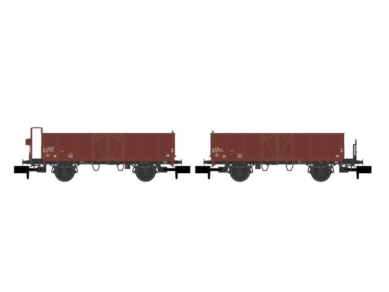 Hobbytrain offene Güterwagen L6 SBB Stahl-Ausführung Ep. IV 2-teilig H24352