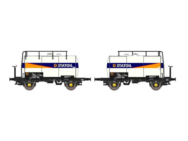 Hobbytrain Güterwagen - Set Leichtbau-Kesselwagen DSB Epoche IV 2-teilig H24853