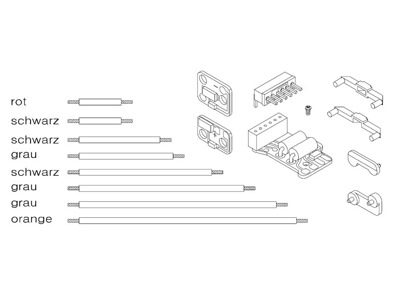 Ersatzteil Ersatzteile Diesellok V20 Platine mit Kabel Lichtleiter LED