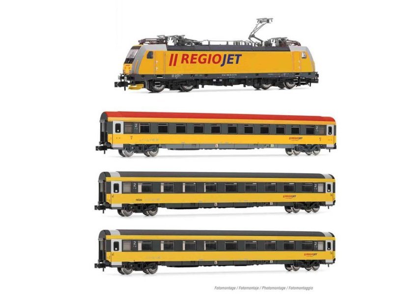 Arnold Zugset 4-teilig RegioJet Elektrolok + 3 Personenwagen HN2499
