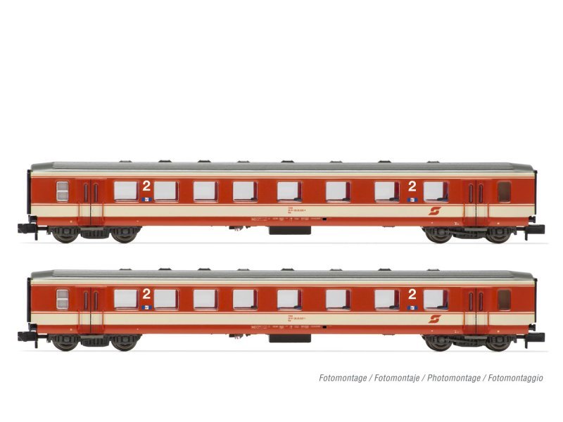 Arnold Reisezugwagen Set ÖBB Schlieren Schlierenwagen 2. Klasse Jaffa 2-teilig HN4374