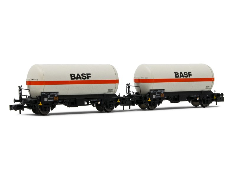 Arnold Güterwagen-Set BASF 2-achs. Gas-Kesselwagen 2-teilig, Ep. IV-V HN6476