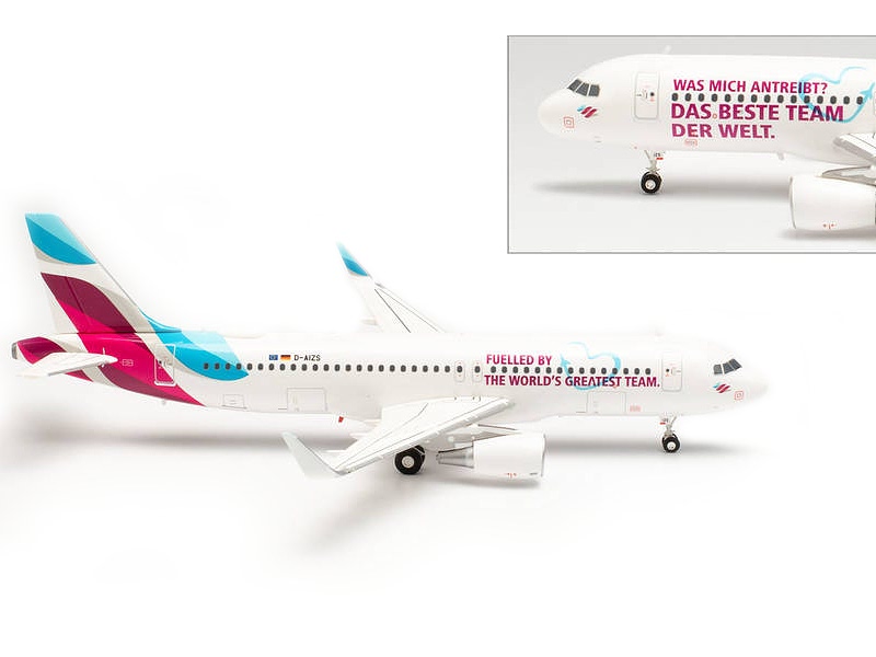 Herpa Wings 1:200 Airbus A320 Eurowings "Teamflieger" 571838