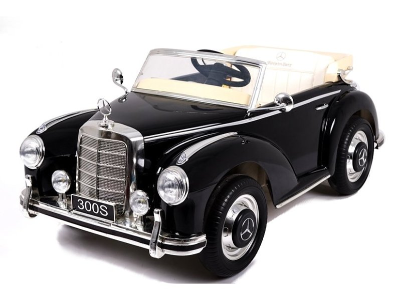 LEAN CARS Kinder-Elektroauto Mercedes Benz 300S schwarz