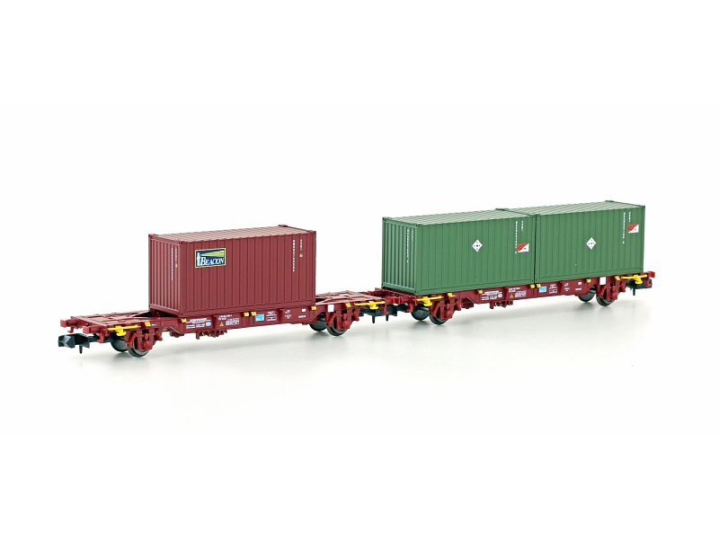 MF Train Güterwagen SNCB Container-Tragwagen MF 33373