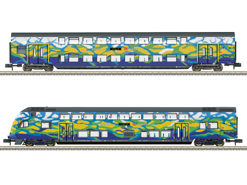 Minitrix Personenwagen-Set 2-tlg. Doppelstockwagen-Set 2 „Touristik“ DB Ep. VI 18299