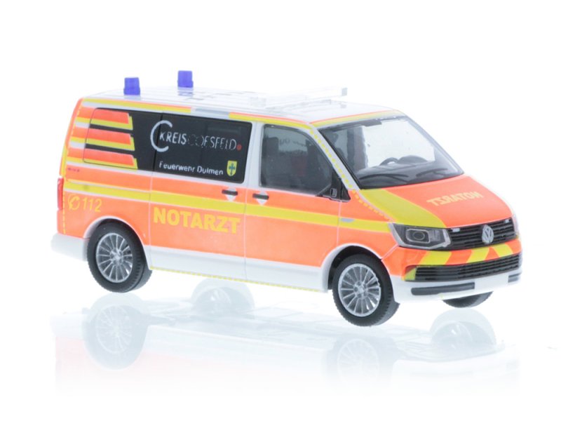 Rietze H0 Volkswagen VW T6.1 Feuerwehr Dülmen / Notarzt 53833