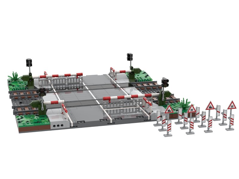 Stone Heap Bausteineset Bahnübergang 1059 Teile SH-3030