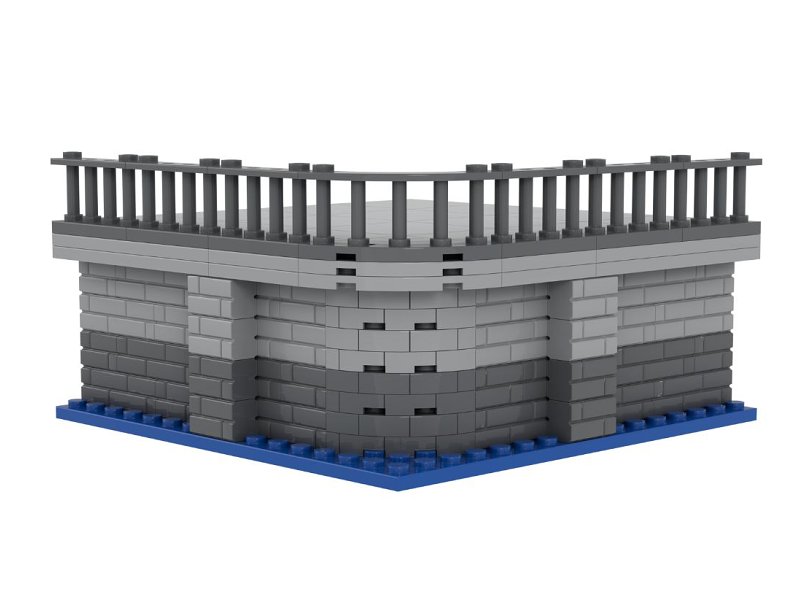 Stone Heap Bausteineset Hafen Grundmodul Außenkurve 102 Teile SH-4002